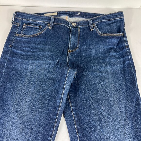 AG Adriano Goldschmid Jean Womens 33x30 Stevie Slim Straight Blue Denim Tag 31 R - Picture 2 of 16